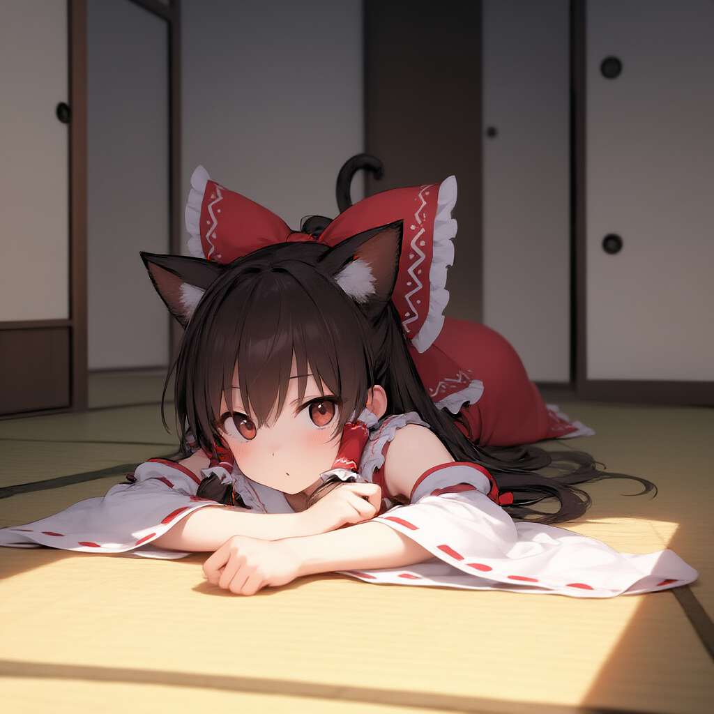 東方　博麗霊夢　ケモミミ　猫耳