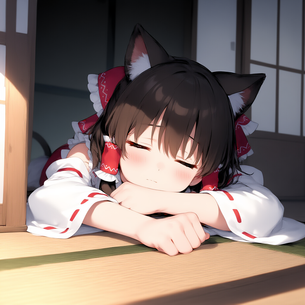 東方　博麗霊夢　ケモミミ　猫耳