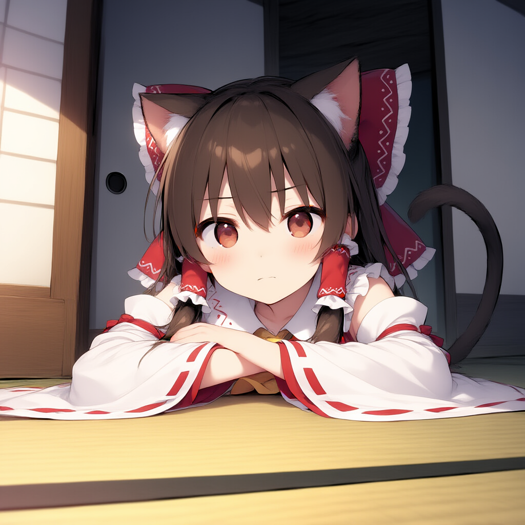 東方　博麗霊夢　ケモミミ　猫耳