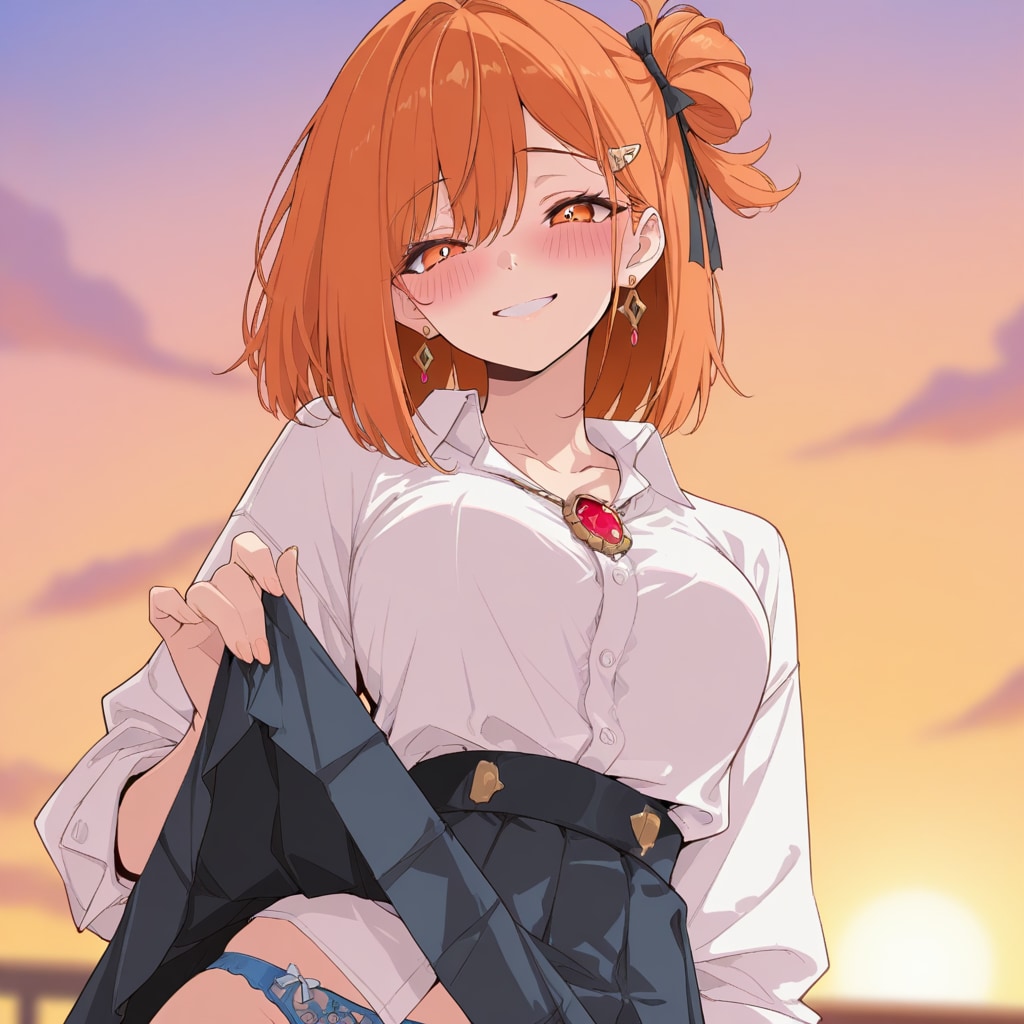 照れ笑いたくしあげ