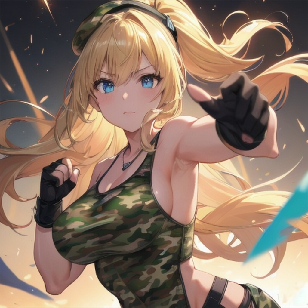 トレーニング中の女兵士