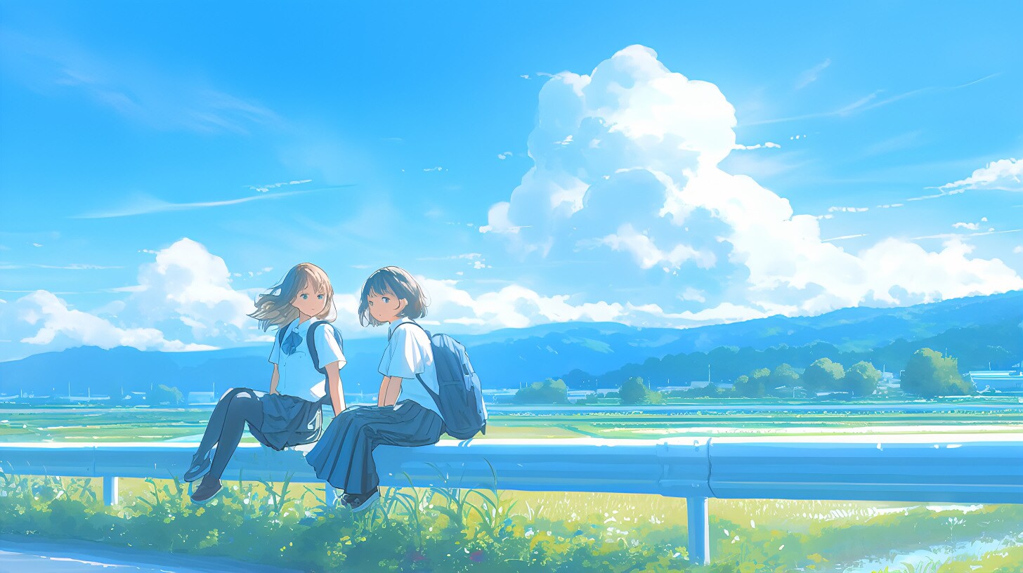 青空と女子高生 | の人気AIイラスト・グラビア