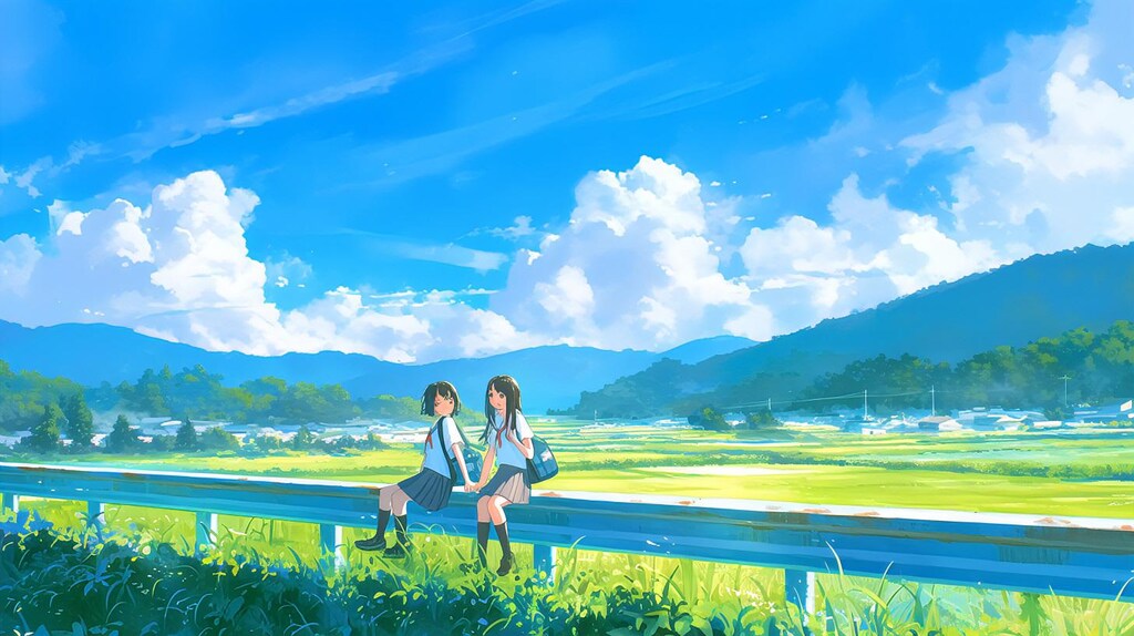 青空と女子高生