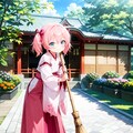 神社でお仕事花音ちゃん 2枚目