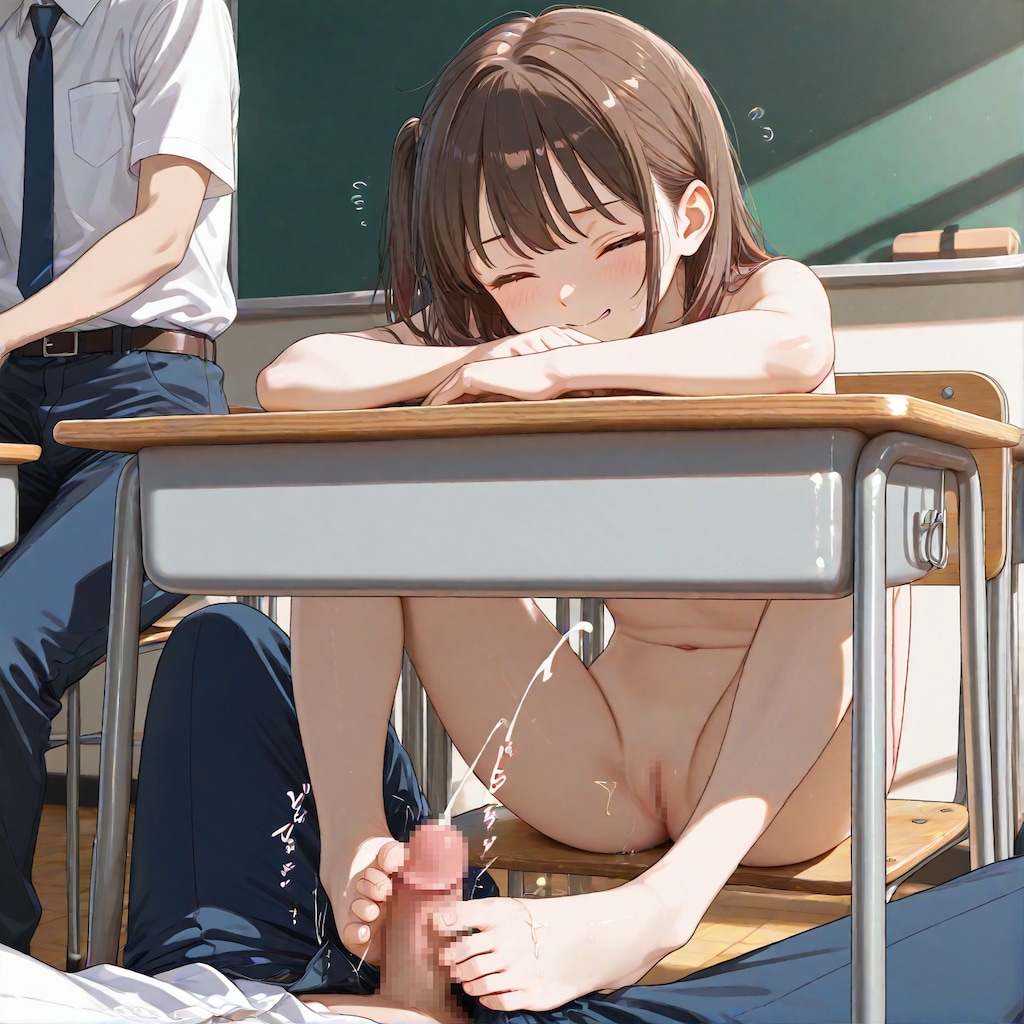 [10枚] 「おまえら！（ピカッ🔦）脱げっ！そして足コキしろっ！出したら喜べ！」 「は～い！ここがいぃのぉ？あっ！出たっ！すご～い!!! あたしたちの中にも出して～♥」（導かれた魂３３３）
