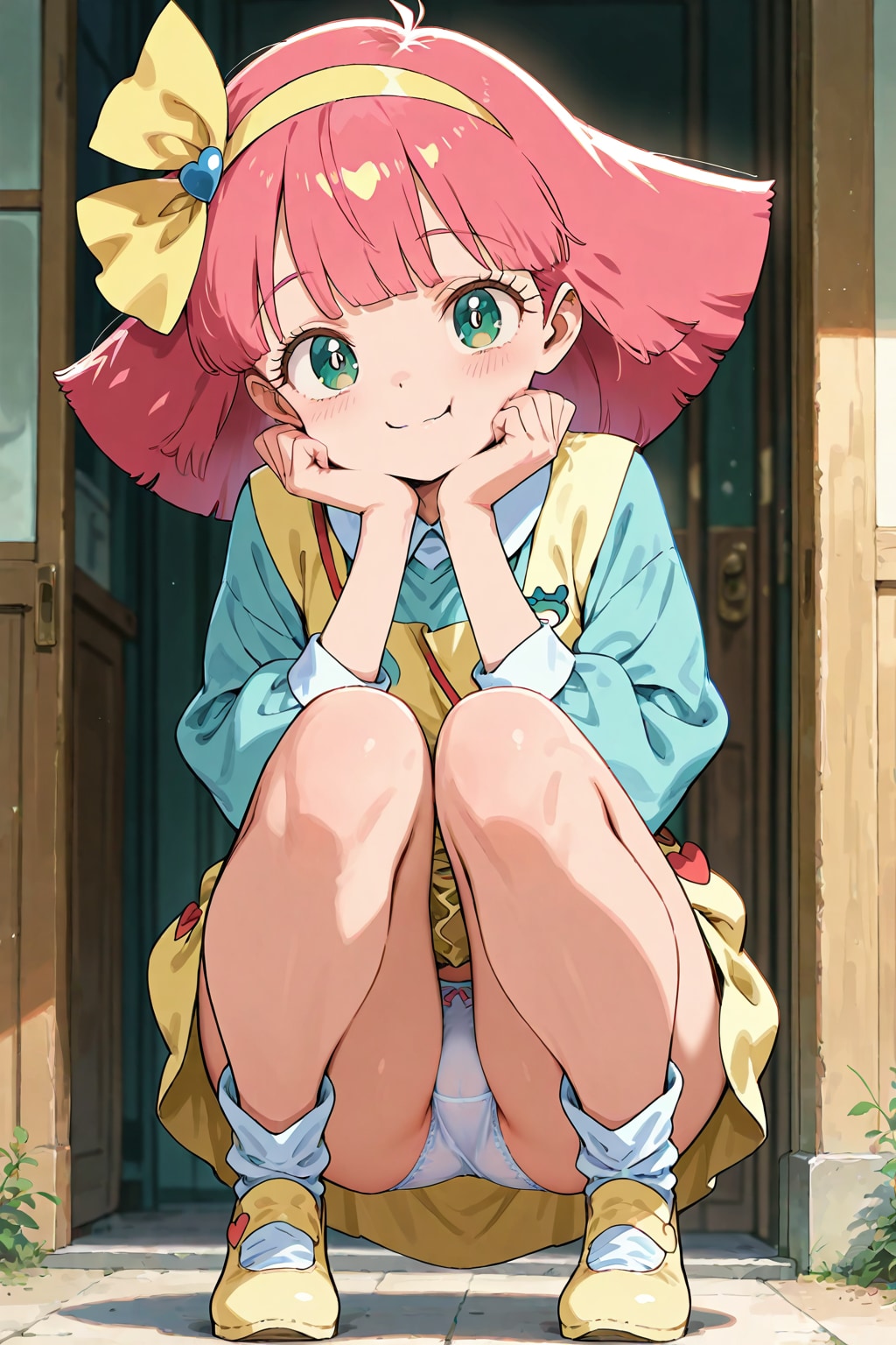 MM  しゃがみパンチラ