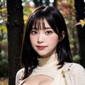 紅葉とタートルネック 9枚目