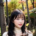 紅葉とタートルネック 5枚目