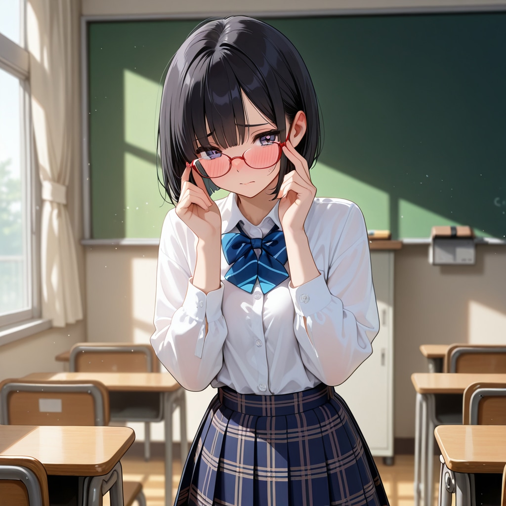 メガネを外す