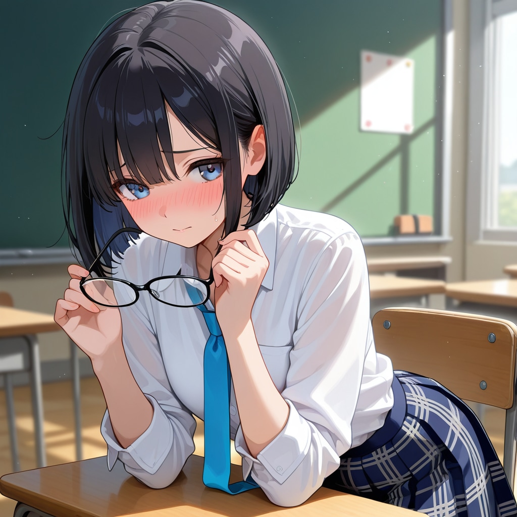 メガネを外す