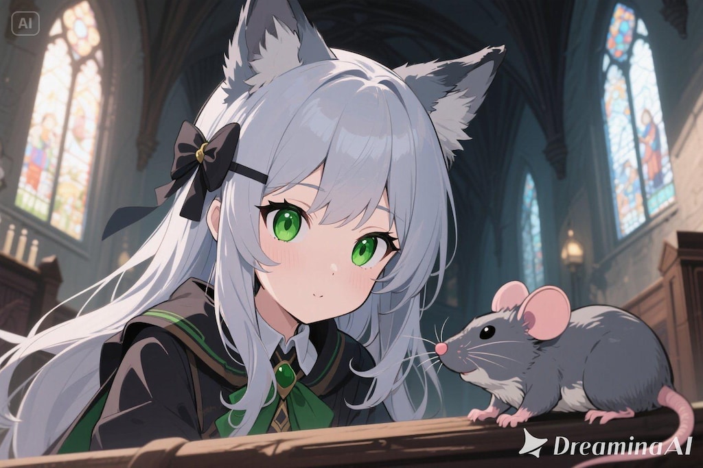 ステラちゃんとネズミ
