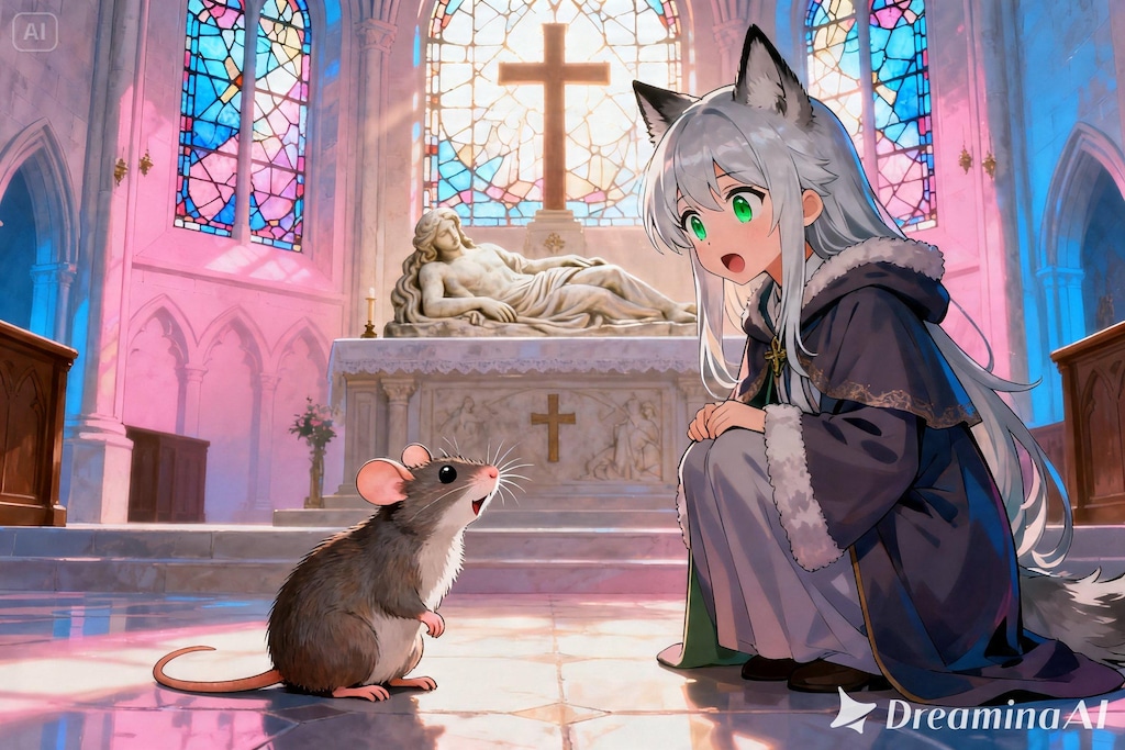 ステラちゃんとネズミ