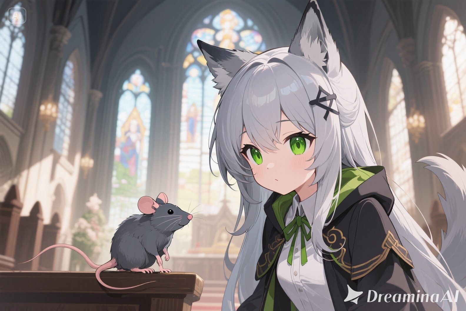 ステラちゃんとネズミ