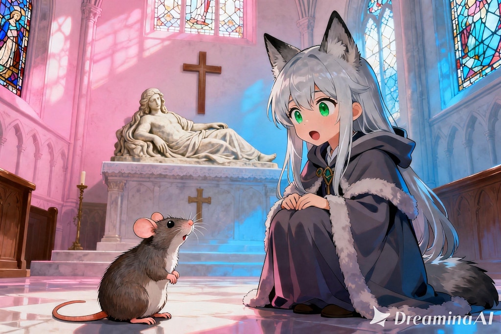 ステラちゃんとネズミ