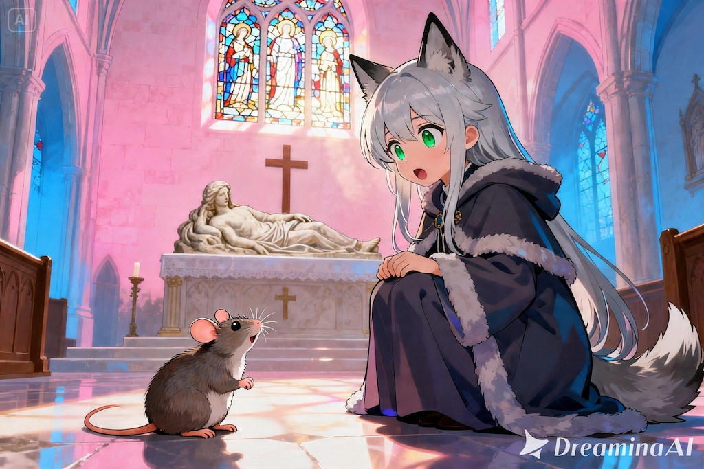 ステラちゃんとネズミ