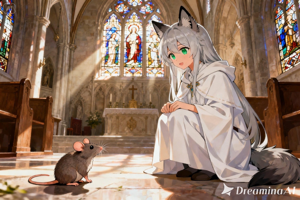 ステラちゃんとネズミ