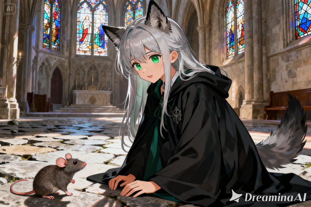 ステラちゃんとネズミ