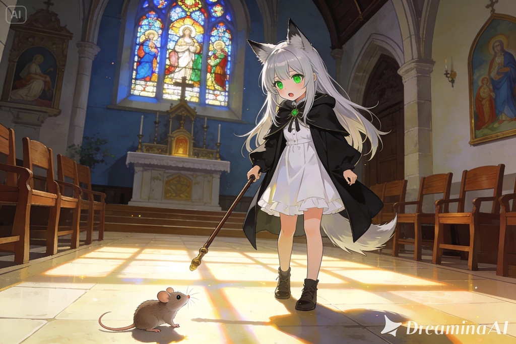 ステラちゃんとネズミ