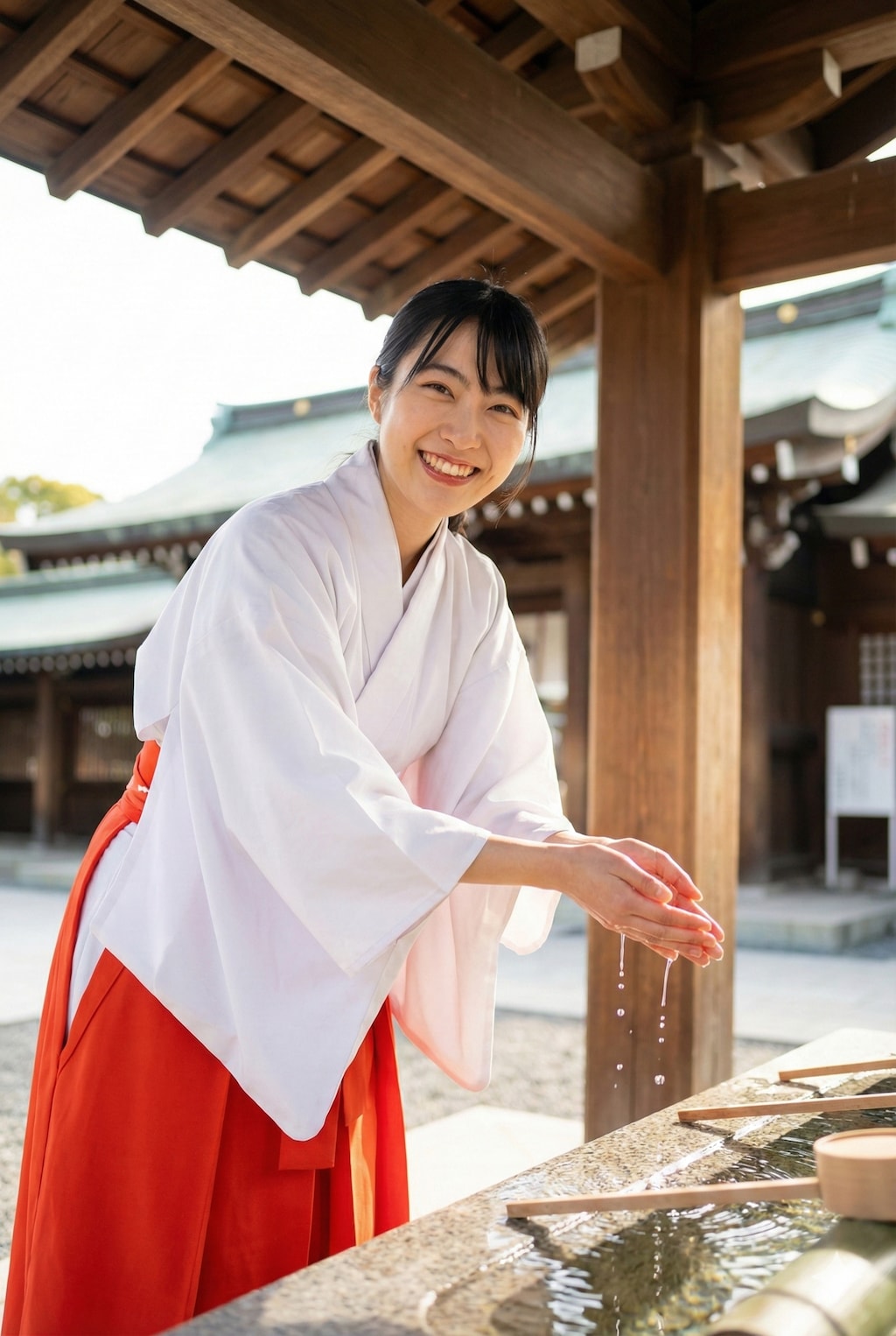 巫女服に着替えた彼女と神社デート⛩️【彼氏目線】