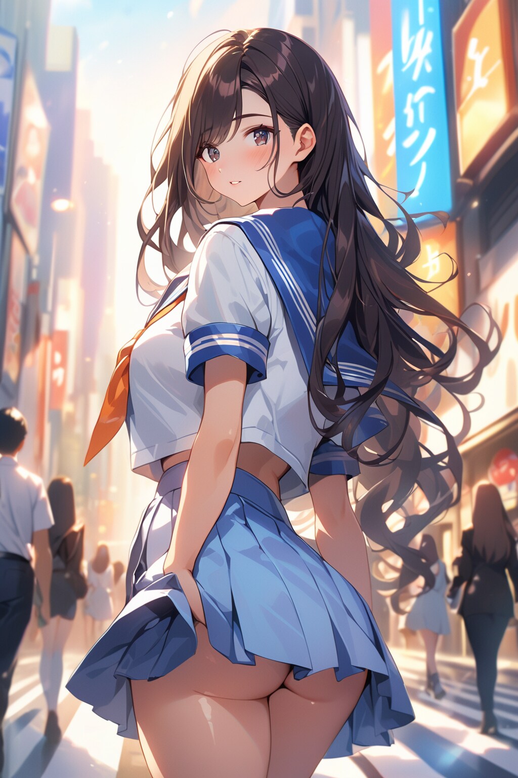 セーラー服とヒップライン
