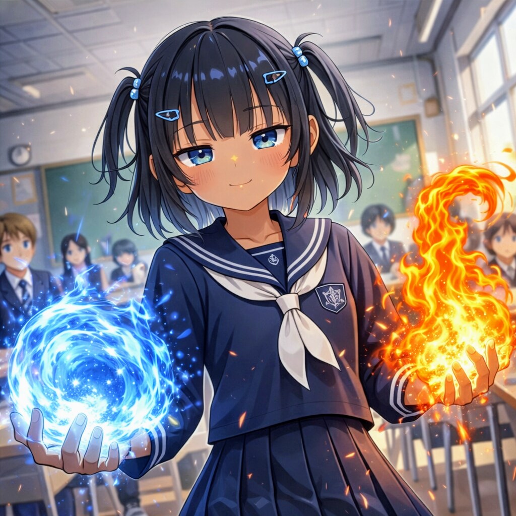 メドローアを放つこなつちゃん