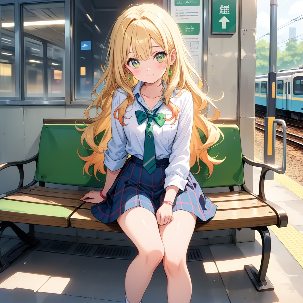 駅のホーム | の人気AIイラスト・グラビア