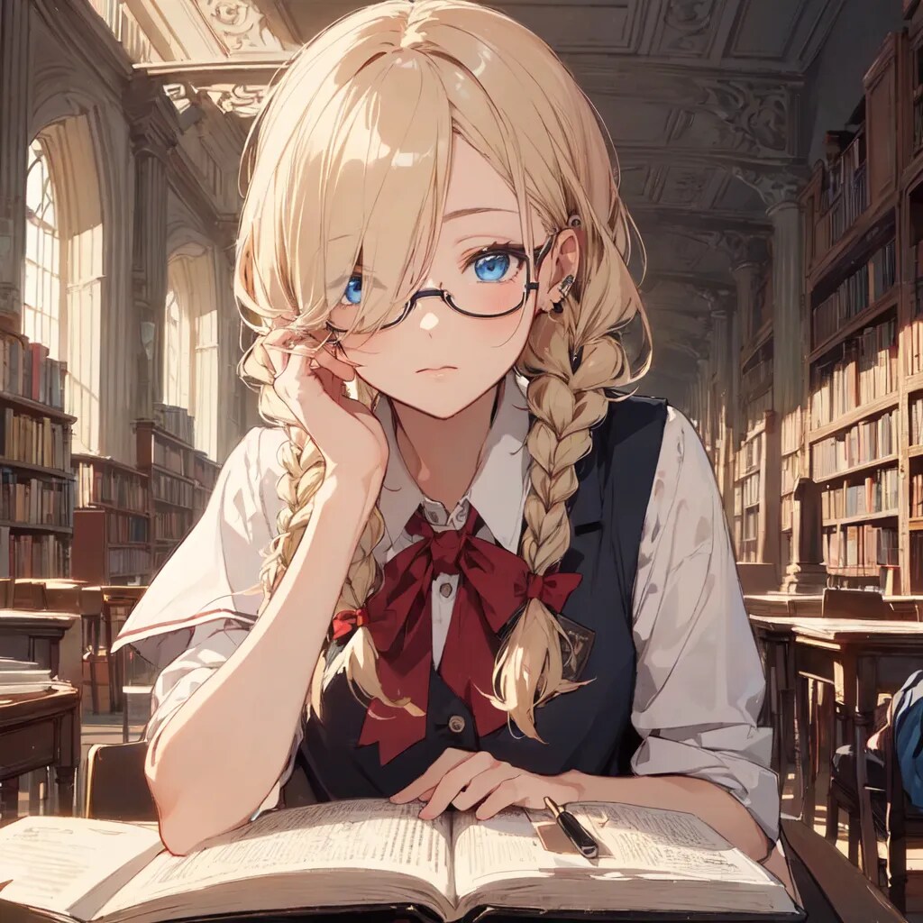 夕方近くの図書館