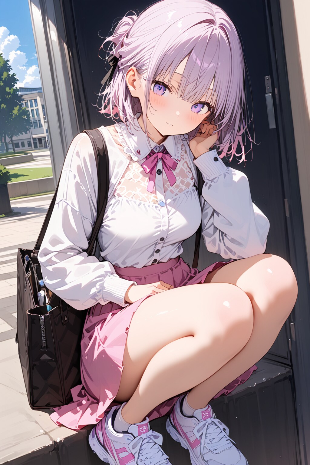 (864HQ)銀髪ちゃんブラウス
