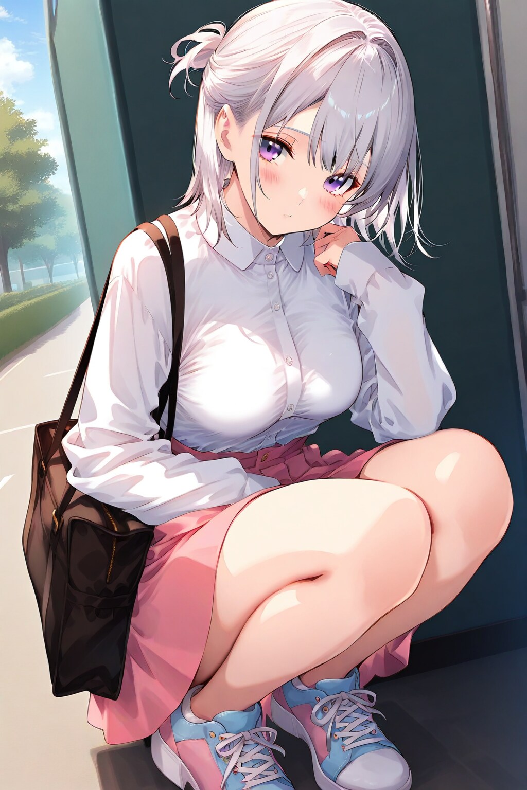 (864HQ)銀髪ちゃんブラウス