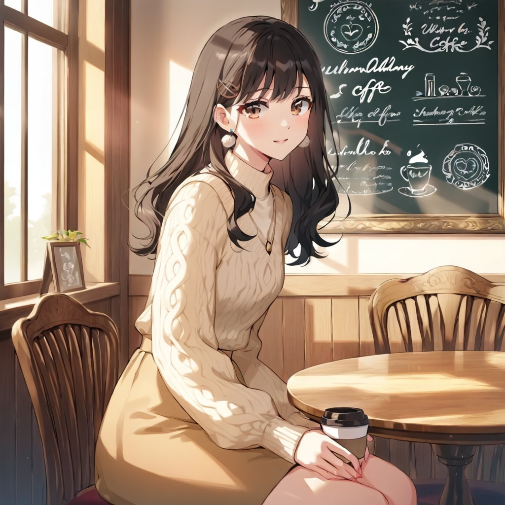 CAFEでひととき | の人気AIイラスト・グラビア
