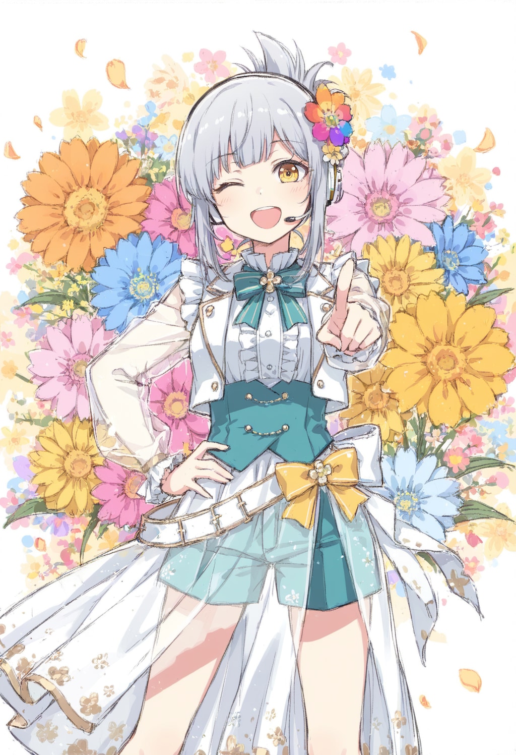 看板娘　flowers