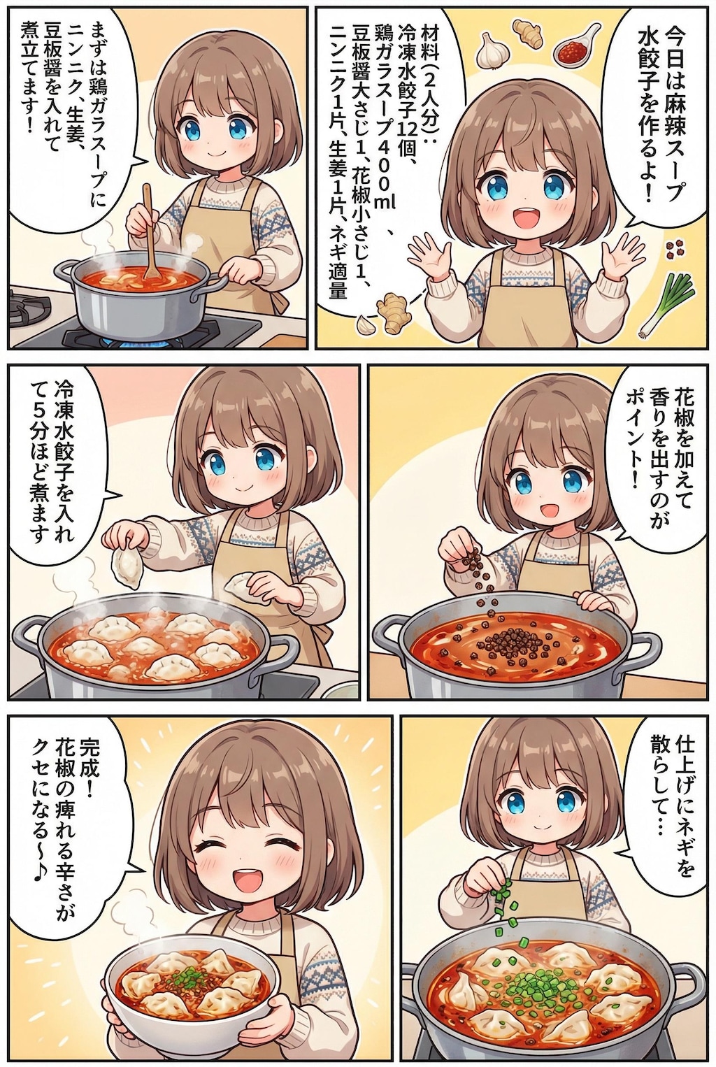 花椒香る麻辣スープ水餃子