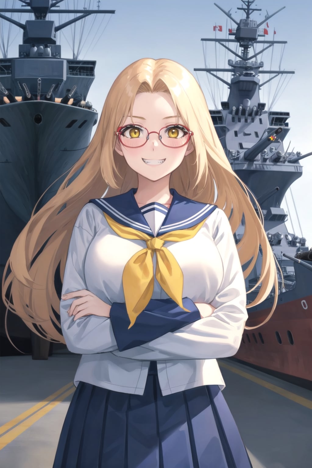 ミズーリを撮影する瑞莉　　　　　　　　　　　　　　🐯 瑞莉・S・トルーマン 🐯　２