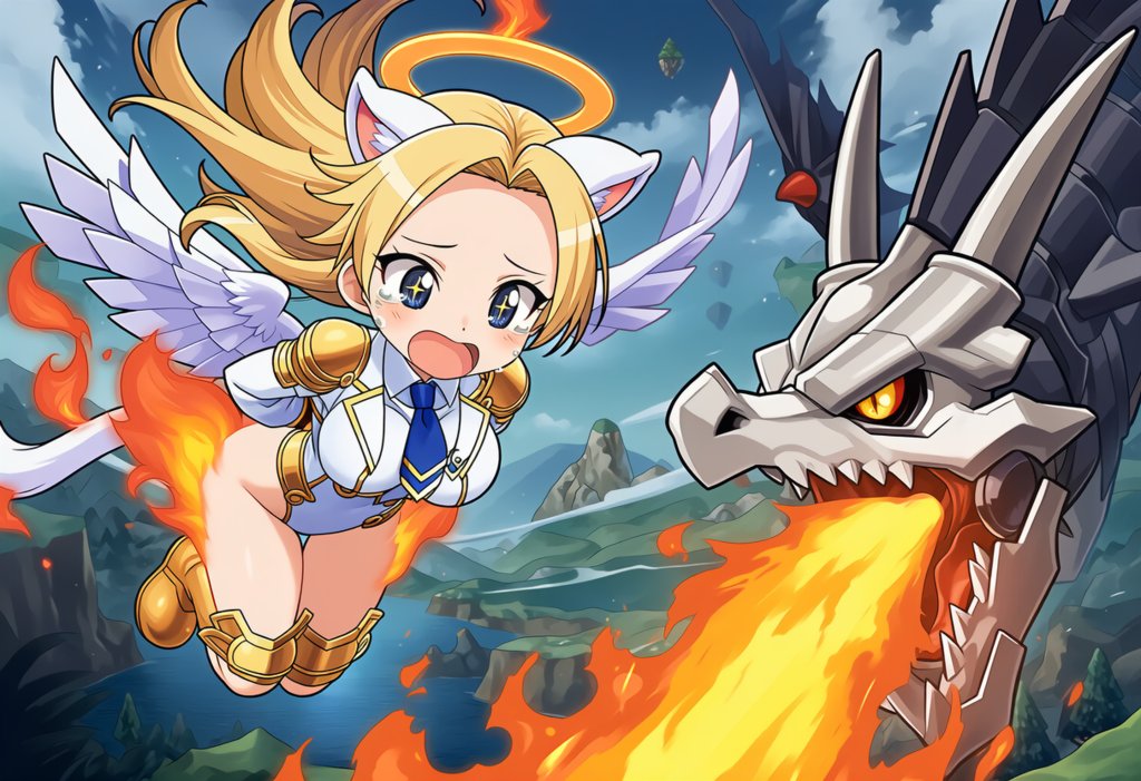 ドラゴンと戦うミカエル