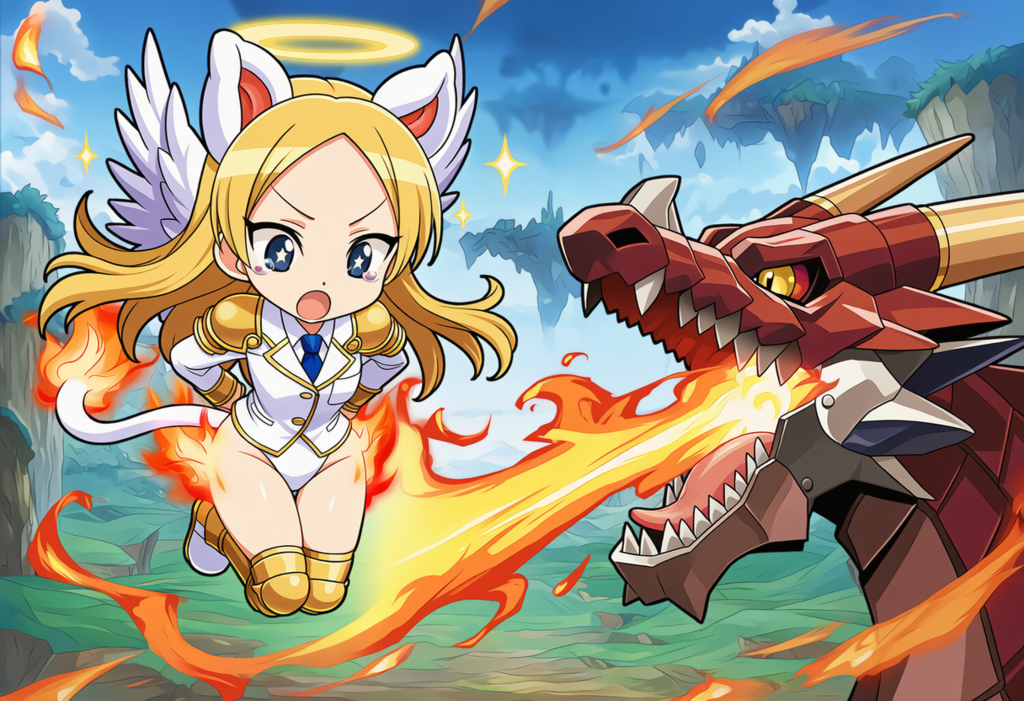 ドラゴンと戦うミカエル