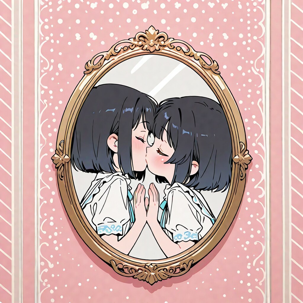 鏡の中に入った