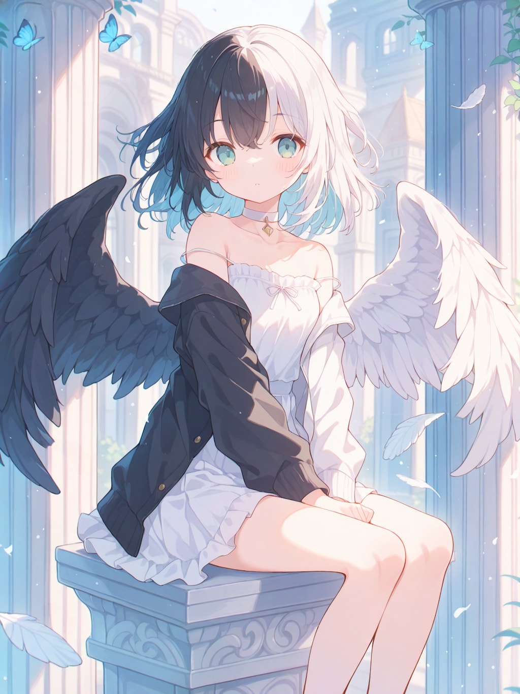 半堕天の白黒天使