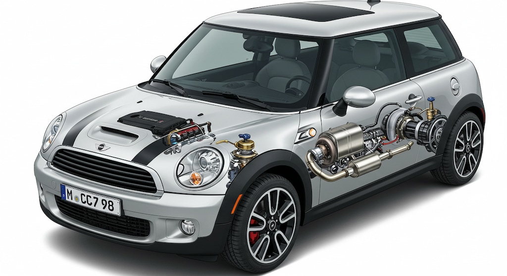 ミニクーパー　透視画面