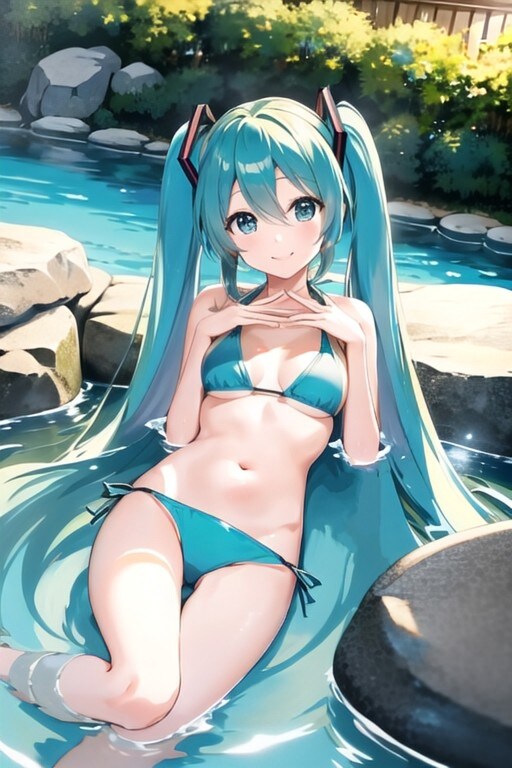 初音ミクさんの温泉いい感じ（20241212）