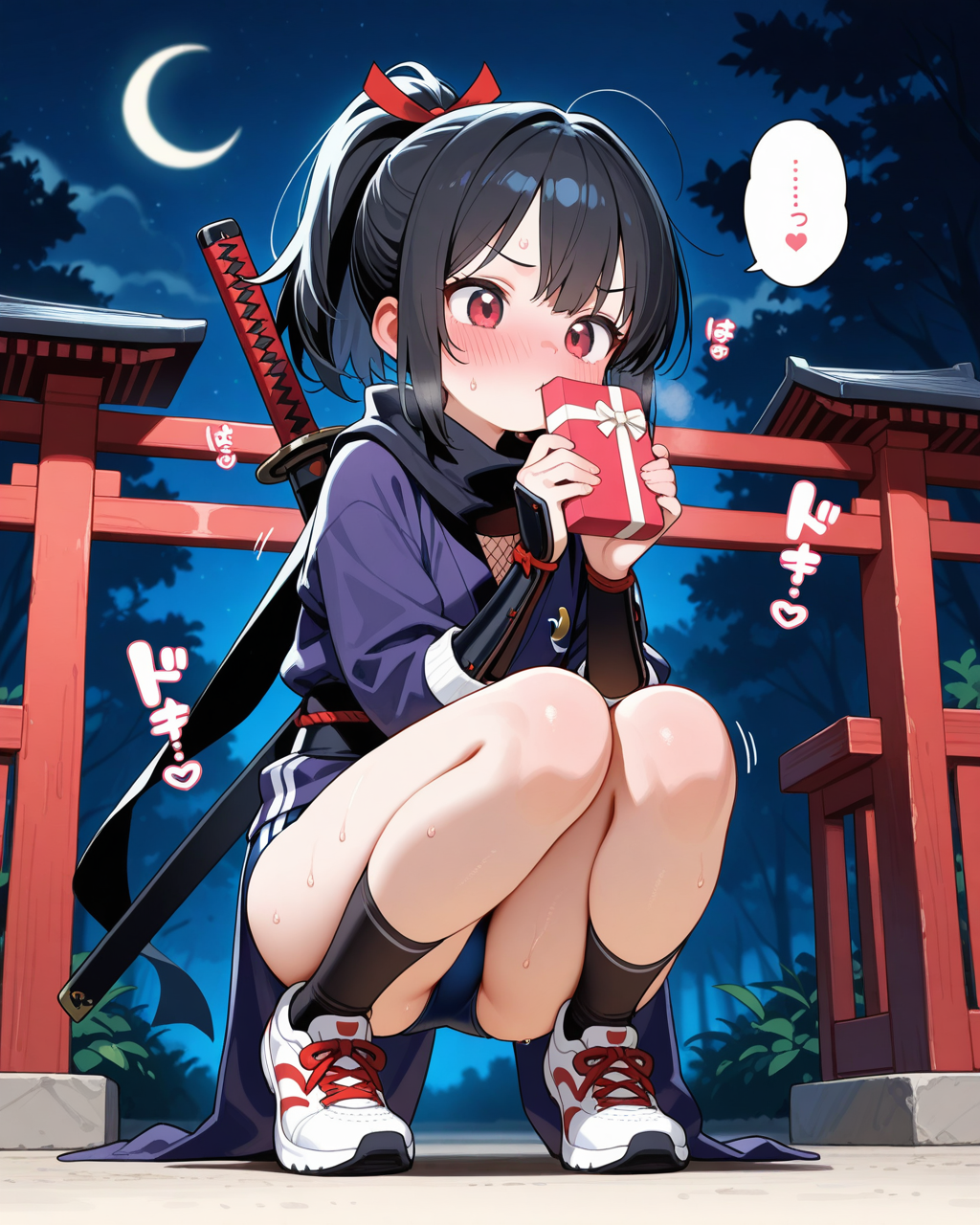 その・・・昨日は助かったでござる・・・。