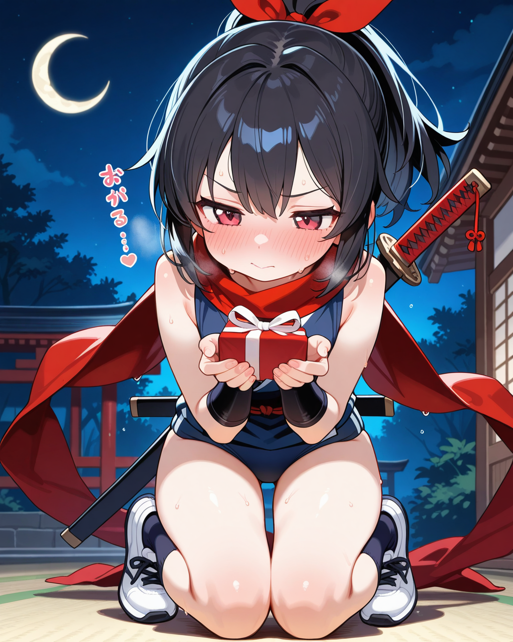 その・・・昨日は助かったでござる・・・。