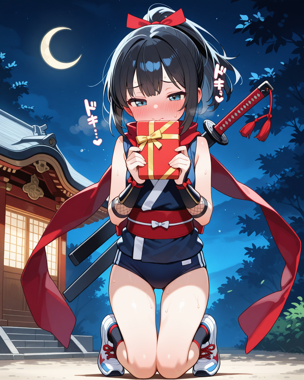 その・・・昨日は助かったでござる・・・。