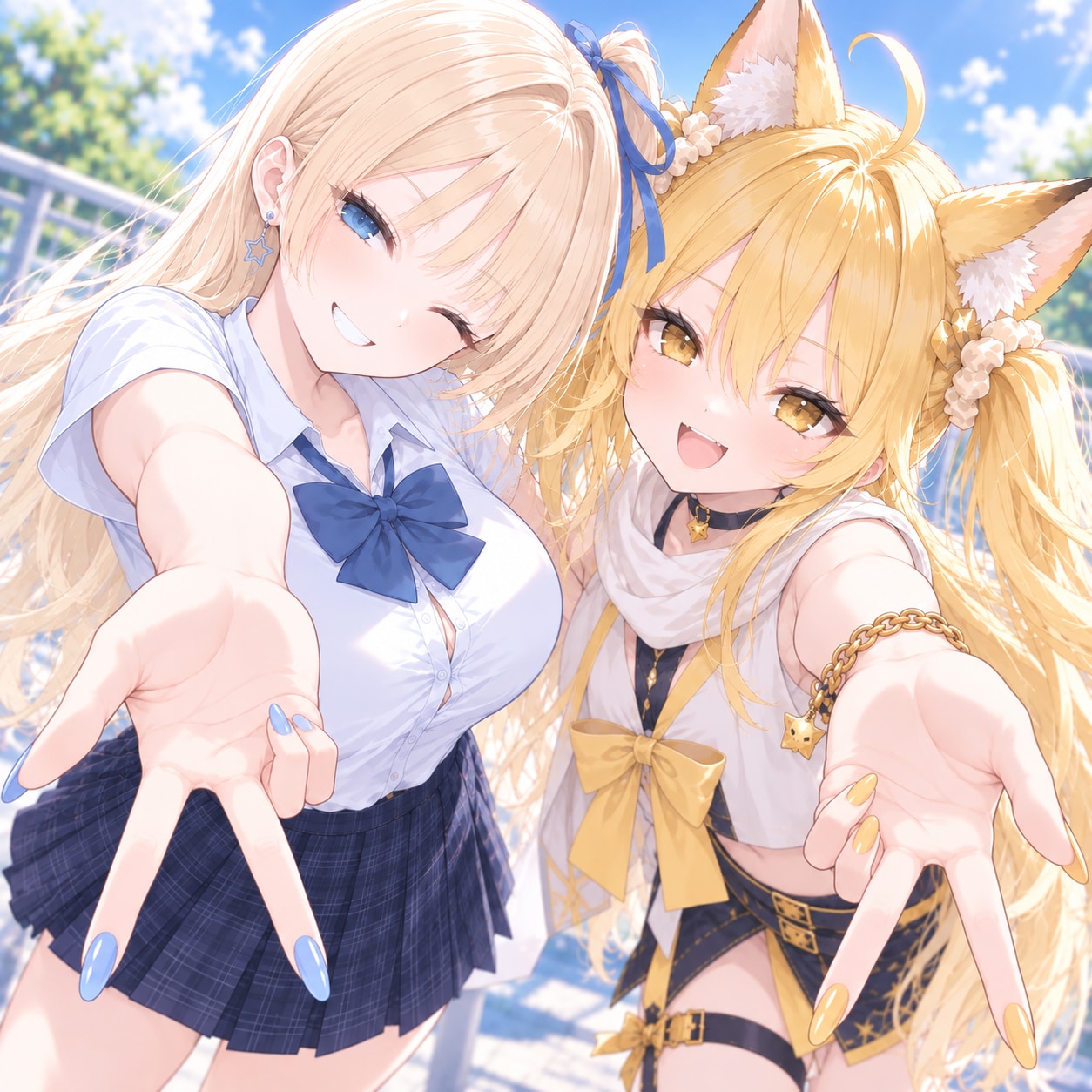 すーさんさんのナミちゃんとギャルピース✌️ | の人気AIイラスト・グラビア