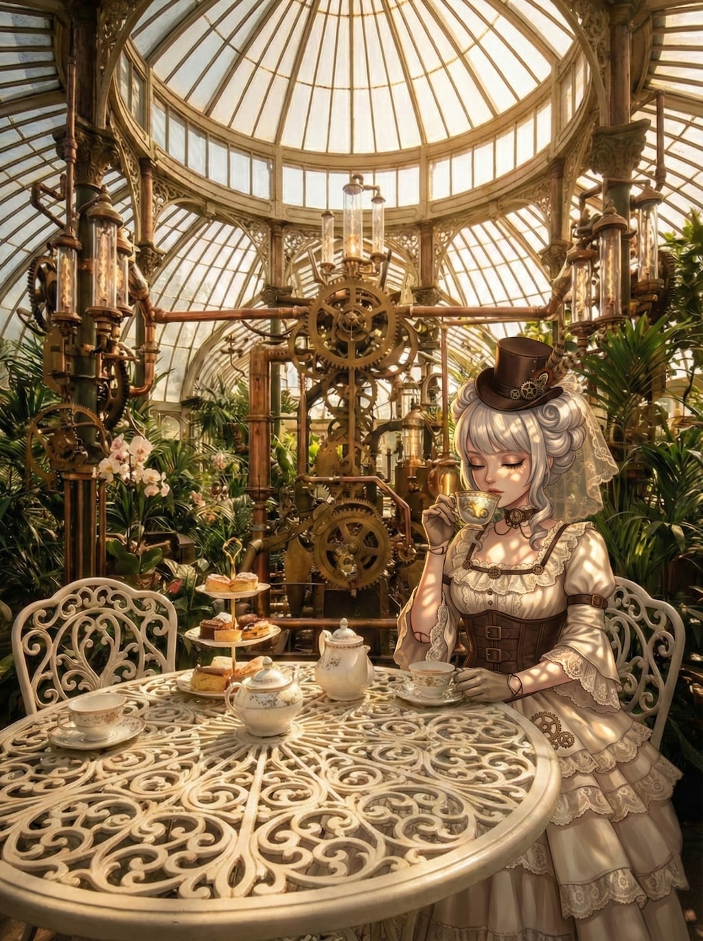 『 絡繰り温室のティータイム 』 - Tea in the Clockwork Orangery