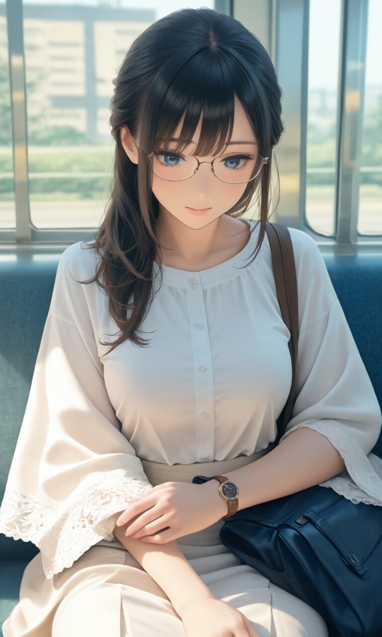 朝の通勤電車 | の人気AIイラスト・グラビア