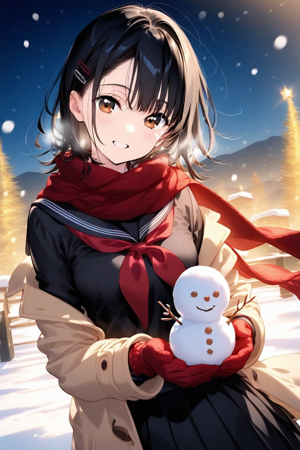 小さな雪だるま | の人気AIイラスト・グラビア