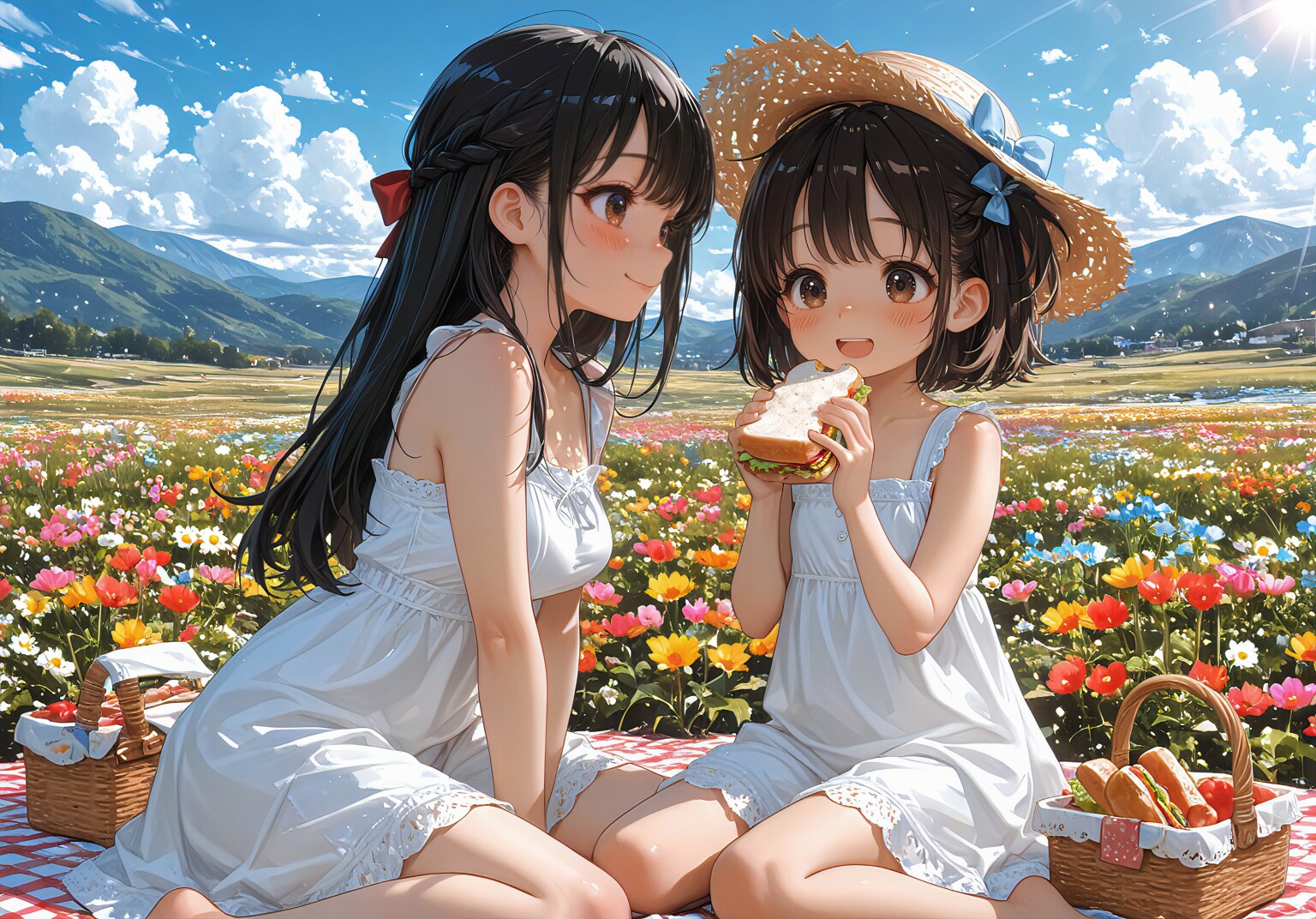 花畑のピクニック日和