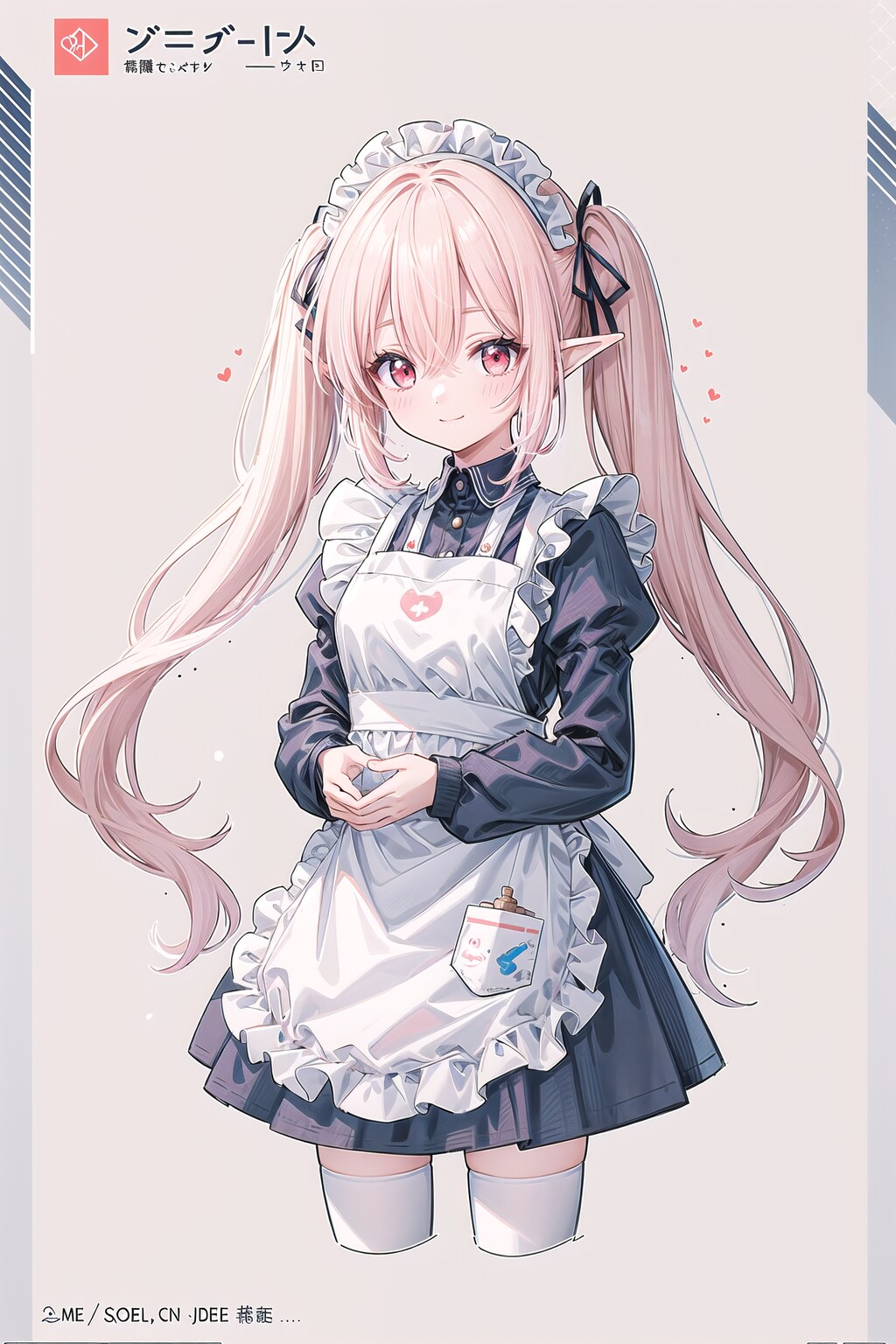 (11枚)ピンク髪エルフメイドさん