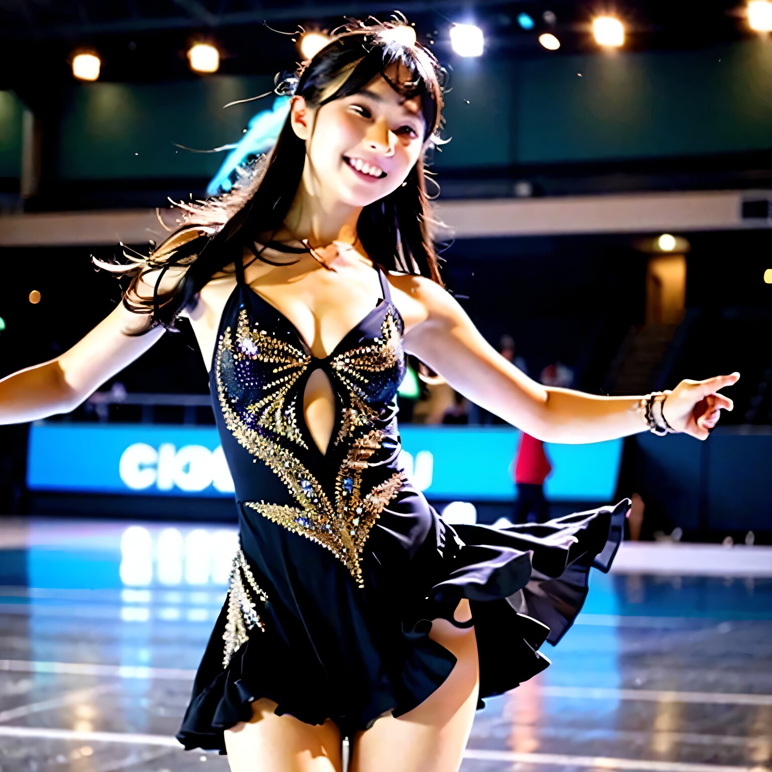 黒髪ロングでフィギュアの美女４５ | の人気AIイラスト・グラビア