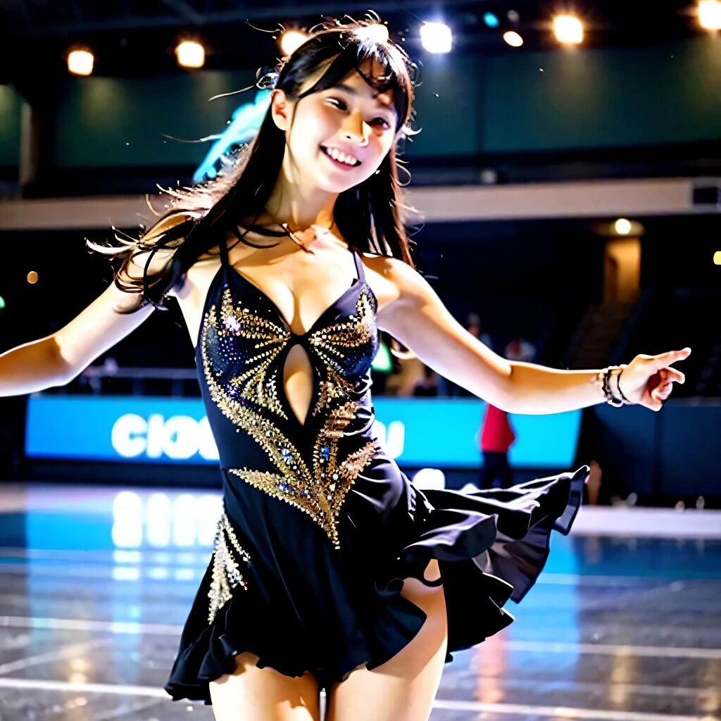 黒髪ロングでフィギュアの美女４５